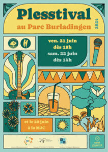 Flyer du Plesstival 2024, un festival musical de 3 jours au Plessis-Trévise.